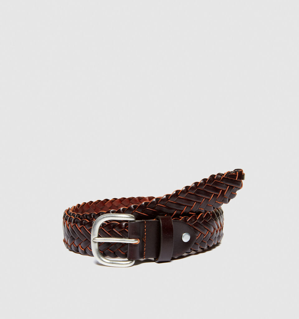 Woven belt - men's belts - Dark Brown | Sisley image number 2